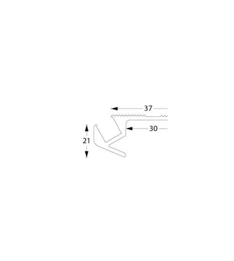 Billede af LED trappeforkant 37x21mm MAT